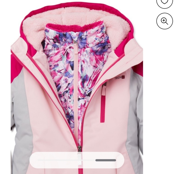 SwissTech Girls Reversible Pink/Fushia/Gray Hooded System Jacket - Size 7-8 - Picture 9 of 16